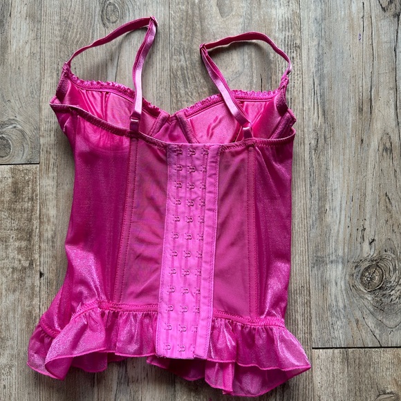 Y2K hot pink bustier corset top - Picture 3 of 8